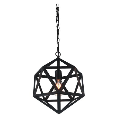 Cwi Lighting One Light Down Pendant With Black Finish 9603P20-1-101